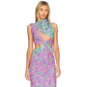 NBD Elea Midi Dress in Mixed Florals (Selling 2, a small and medium)